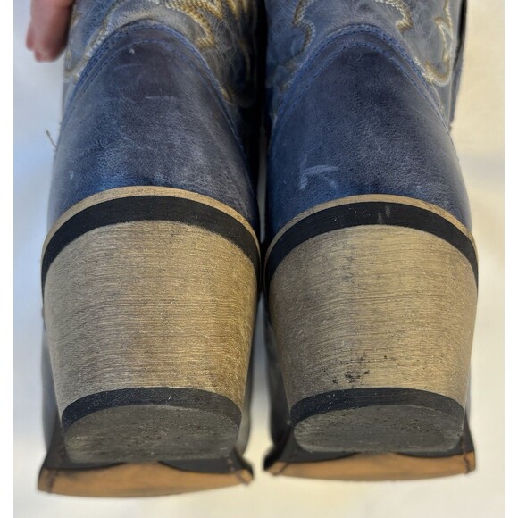 LAREDO Sapphyre Leather Western Short Boots Blue Gray Booties Women 8M #51026 - Picture 9 of 13